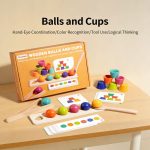 Montessori Bead Matching Toy with Tongs