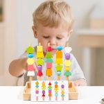 Montessori Cylinder Set – Wooden Geometric Shape Learning Toy, suitable for early childhood education