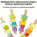 Montessori Cylinder Set – Wooden Geometric Shape Learning Toy, suitable for early childhood education
