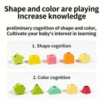 Montessori Cylinder Set – Wooden Geometric Shape Learning Toy, suitable for early childhood education