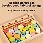 Montessori Cylinder Set – Wooden Geometric Shape Learning Toy, suitable for early childhood education