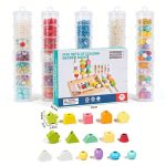 Montessori Cylinder Set – Wooden Geometric Shape Learning Toy, suitable for early childhood education