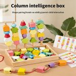 Montessori Cylinder Set – Wooden Geometric Shape Learning Toy, suitable for early childhood education