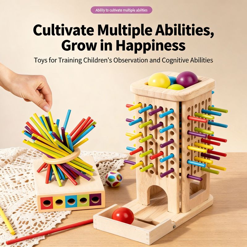Montessori Rod Set - Wooden Length Comparison Learning Toy
