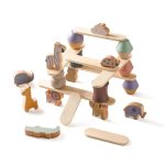 Montessori wooden shape stacking toys suitable for young children