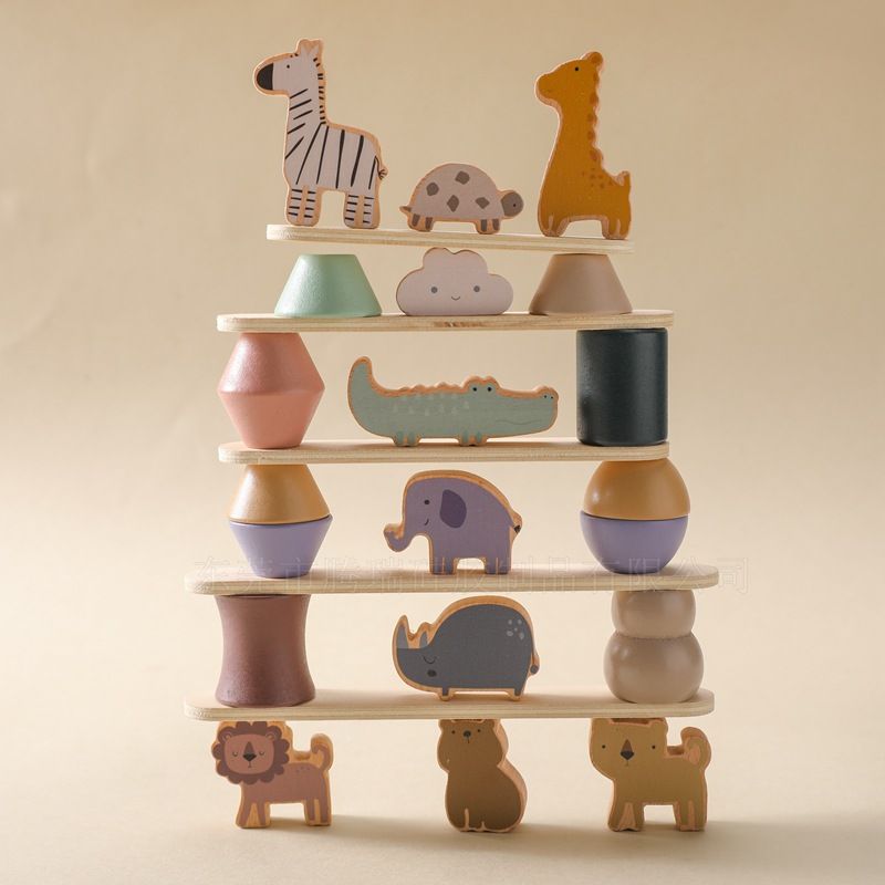 Montessori Wooden Shape Stacking Toys